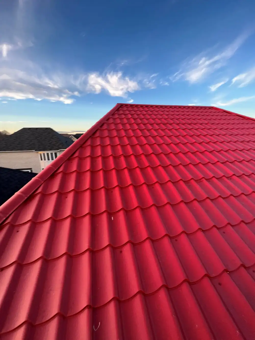 Completed metal roofing project by King Metal Roofing