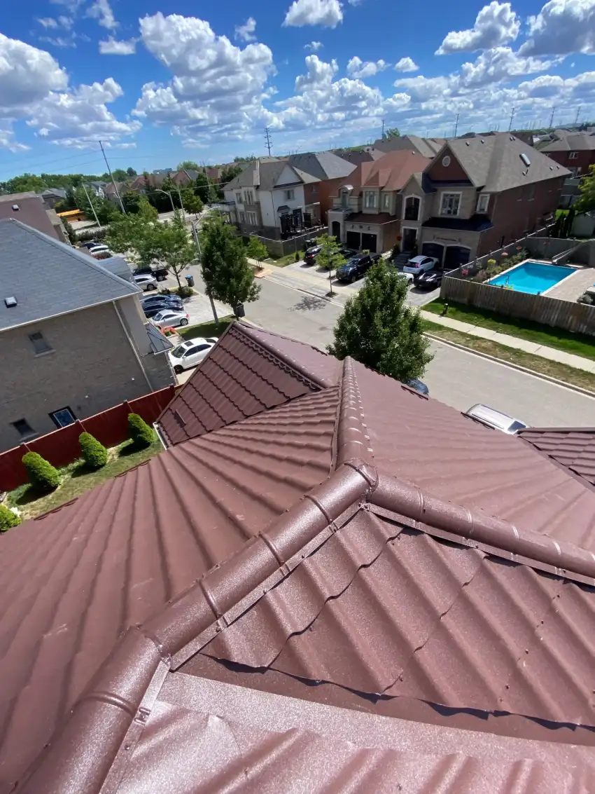 Completed metal roofing project by King Metal Roofing