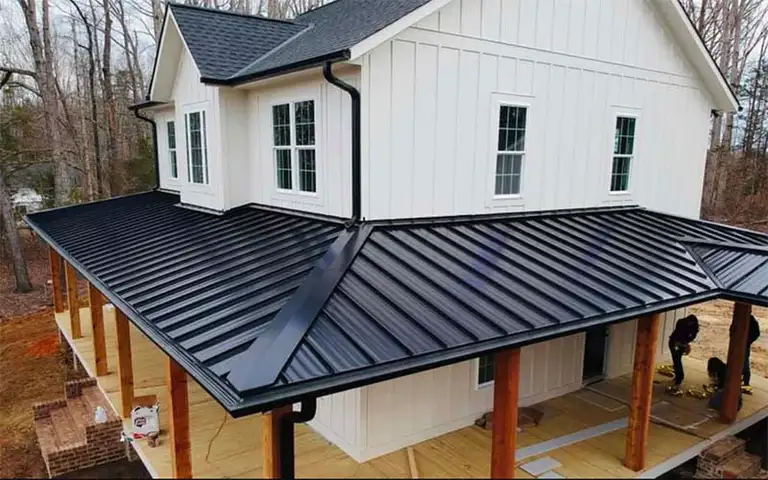 Residential metal roofing project